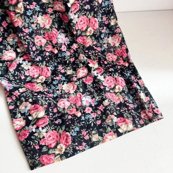 Vintage 90s Northern Traditions Floral Wide Leg Jumpsuit S/M - Picture 9 of 11